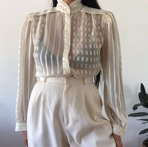 Vintage 1980 sheer blouse